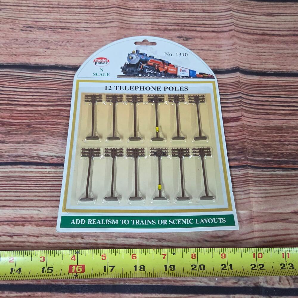 Model power N scale telephone poles diorama accessories Vintage